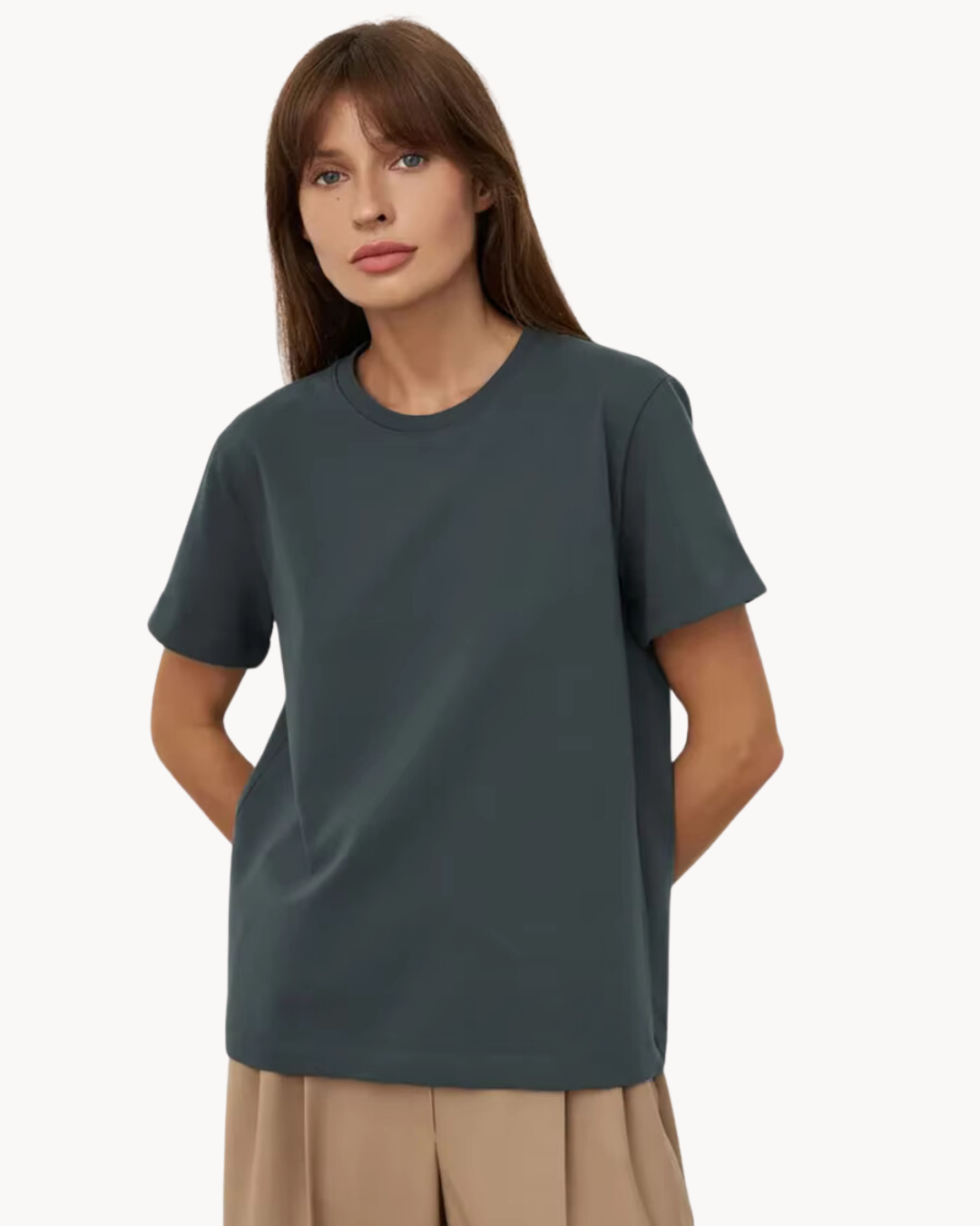 Hanna | Essentieel Luxe Katoenen T-shirt