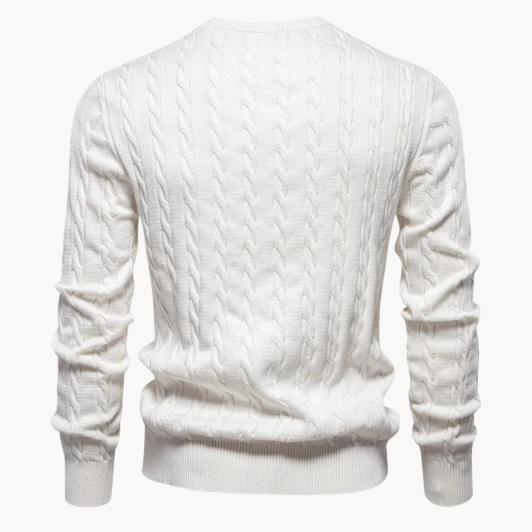 Velroux | Klassieke kabelgebreide sweater