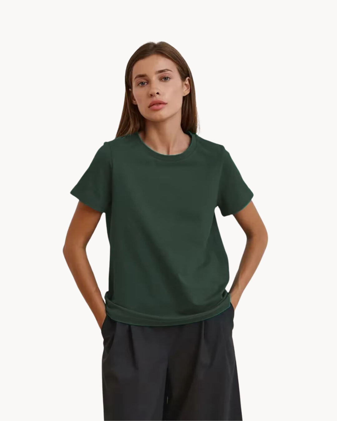 Hanna | Essentieel Luxe Katoenen T-shirt