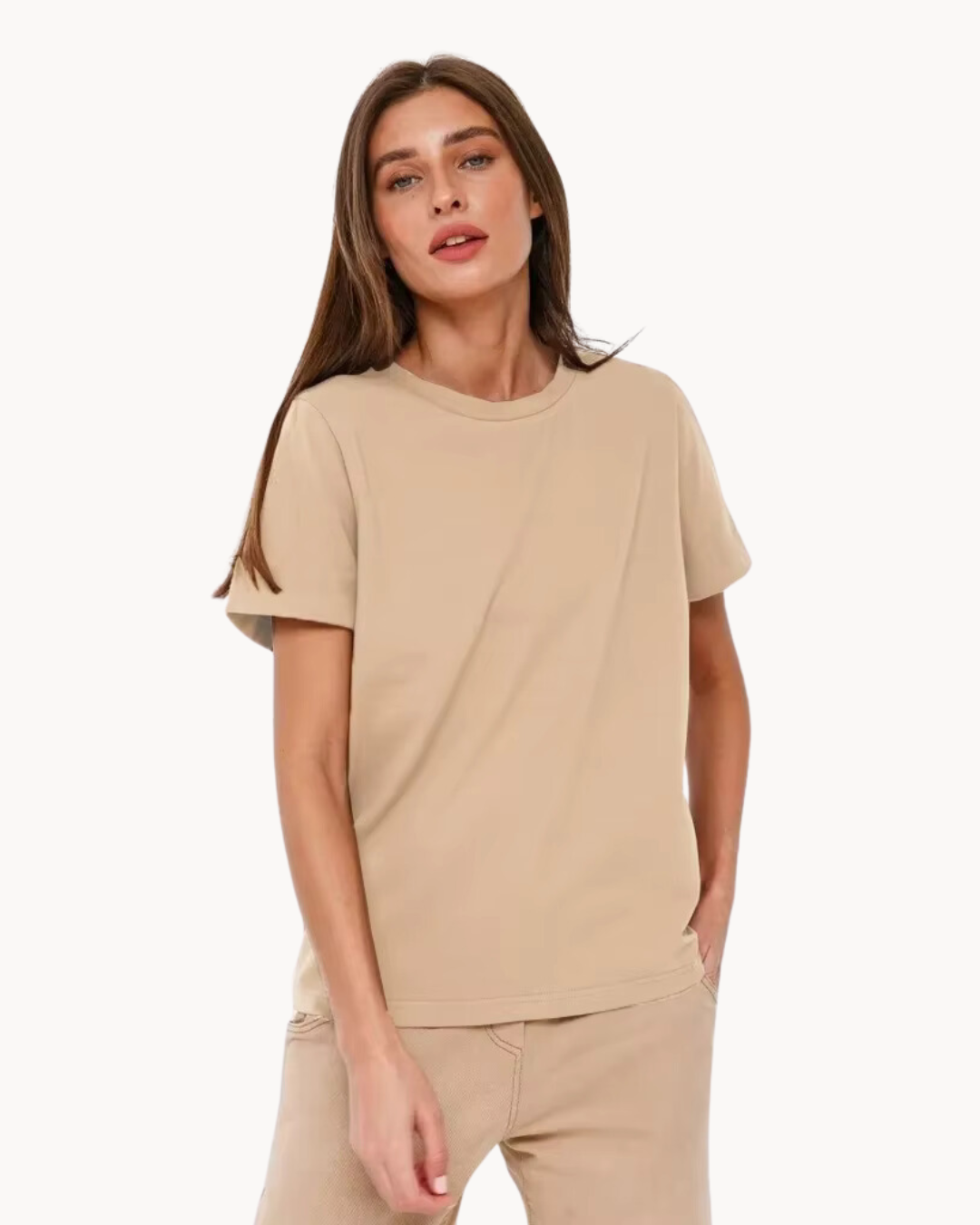 Hanna | Essentieel Luxe Katoenen T-shirt