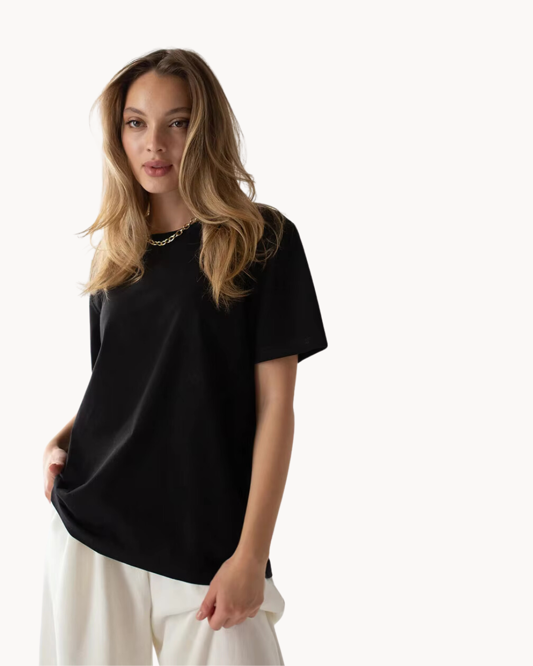 Hanna | Essentieel Luxe Katoenen T-shirt