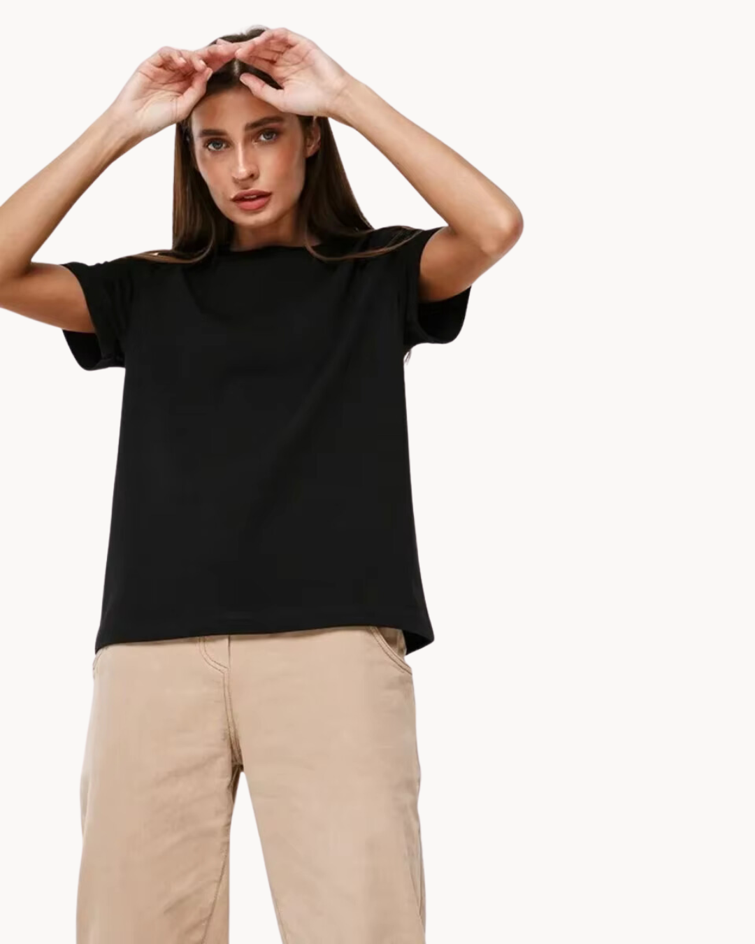 Hanna | Essentieel Luxe Katoenen T-shirt