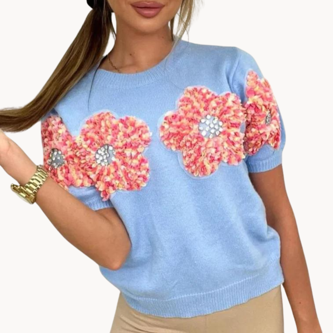 Mona | Shirt met Bloemenpatroon