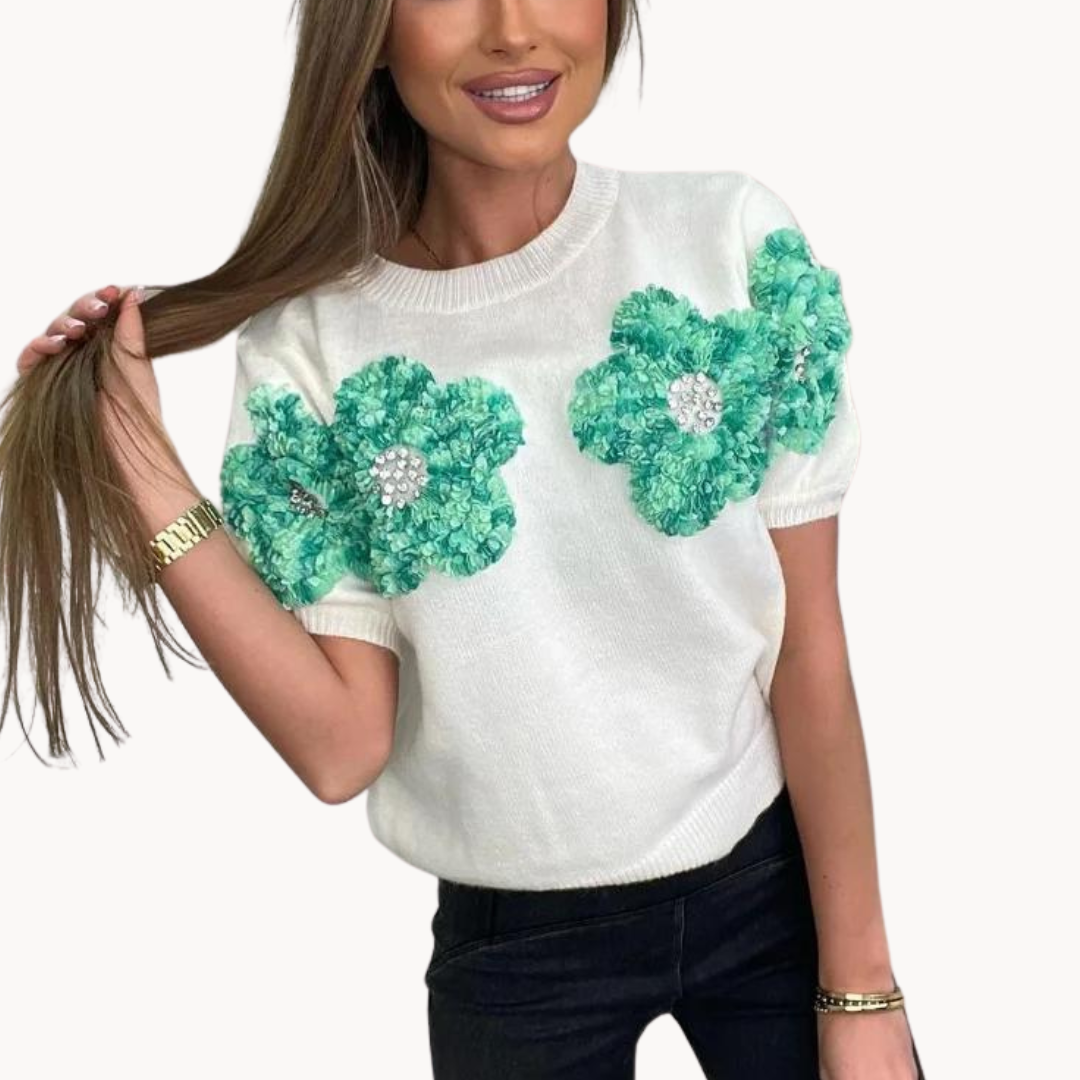 Mona | Shirt met Bloemenpatroon