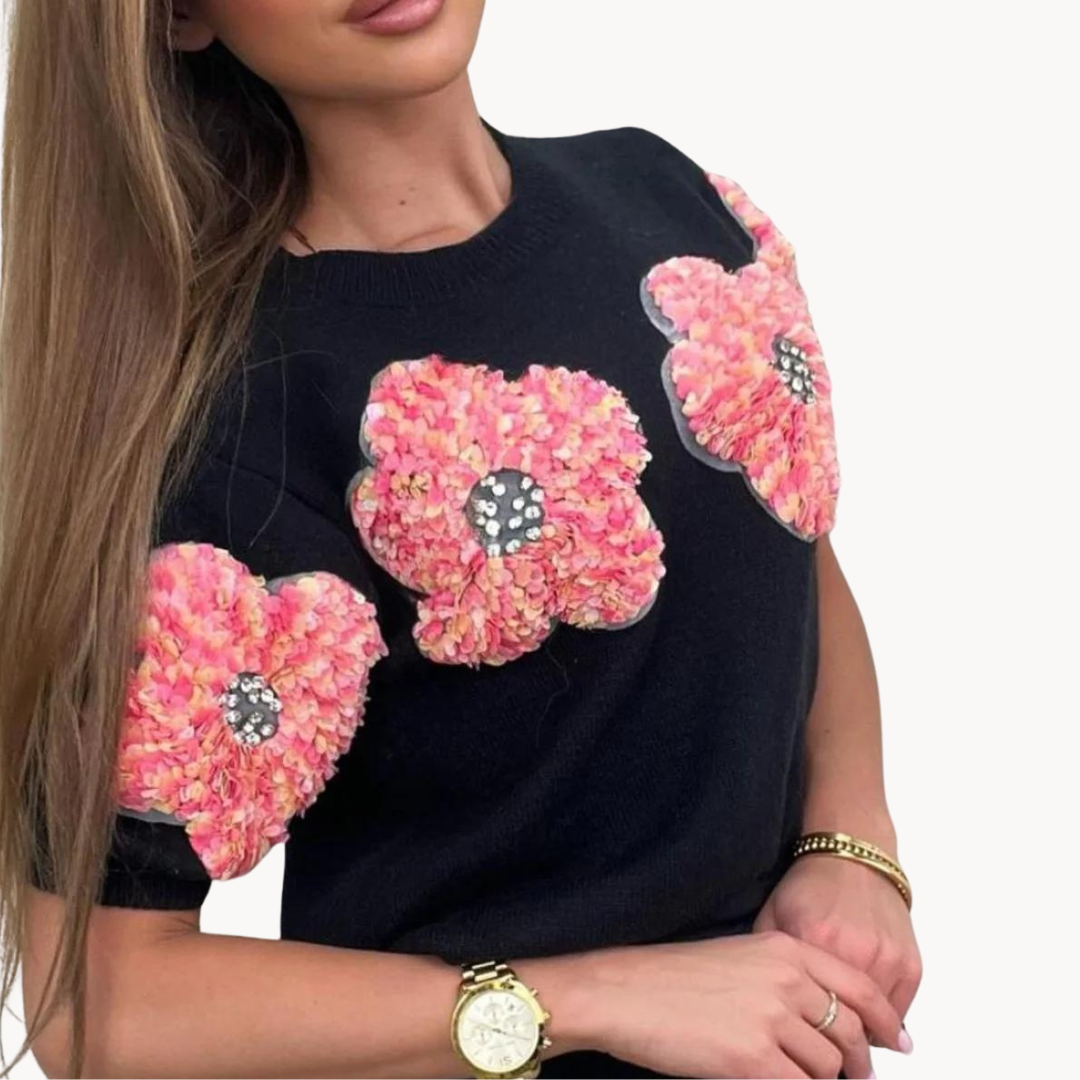 Mona | Shirt met Bloemenpatroon