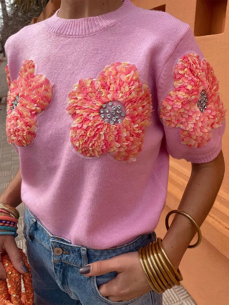 Mona | Shirt met Bloemenpatroon